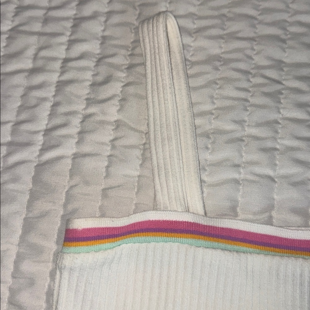 Forever 21 White Tank with Multicolor Trim - Picture 2 of 5